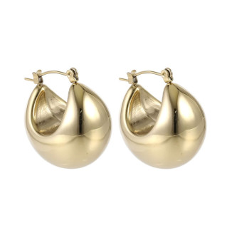 Pozlacené kruhové náušnice z chirurgické oceli MESS59