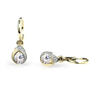 Zlaté dětské náušnice C1898Z-White