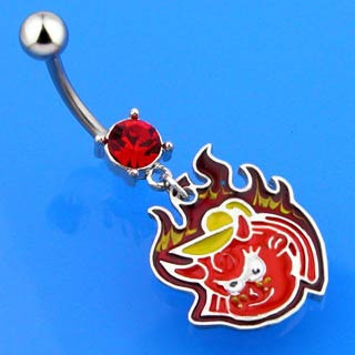 Pírsing do pupiku 3619-čertík