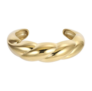 Pozlacený pevný náramek z chirurgické oceli MBSG25GD