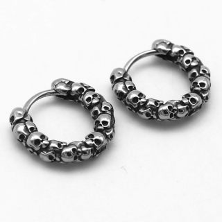 Náušnice lebky z chirurgické oceli WJHE262