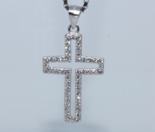 Stříbrný křížek na krk 304305