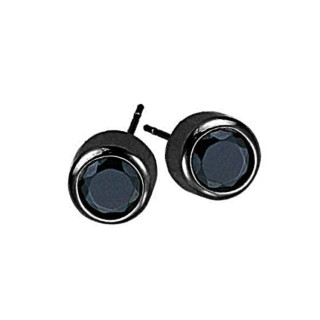 Náušnice z chirurgické oceli pecky se zirkony Genco GESS01BCJET