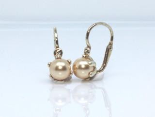 Pozlacené náušnice pro děti C2482Z-Zlatá