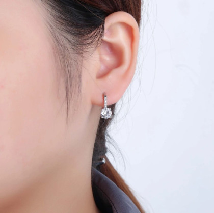 Elegantní stříbrné náušnice 309557004
