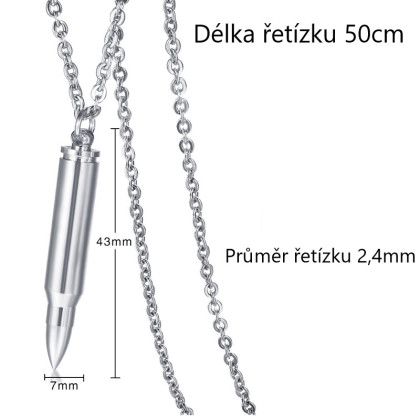 Náhrdelník z chirurgické oceli patrona JCFPN899