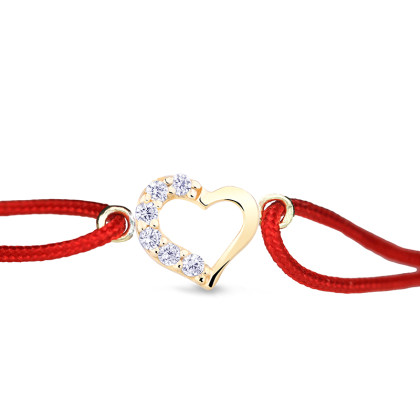 Kabbalah náramek zlaté srdíčko Z2757N