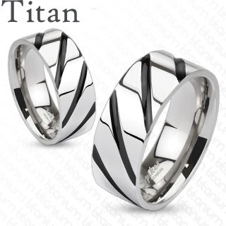Titanové snubní prsteny Spikes 4380