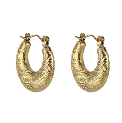 Pozlacené ocelové náušnice MESS52GD