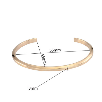 Pevný pozlacený ocelový náramek na ruku GBSG133RG