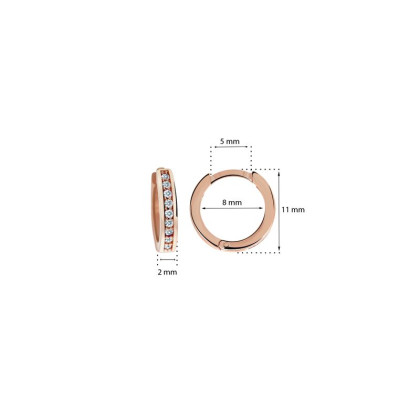 Zlaté dětské náušnice kroužky Cutie Jewellery C3342R-Rozměry