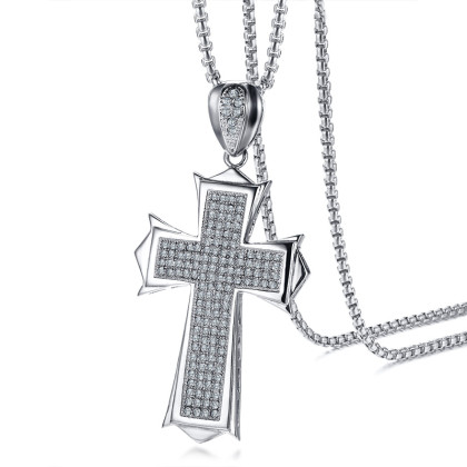 Ocelový náhrdelník kříž JCFPN980