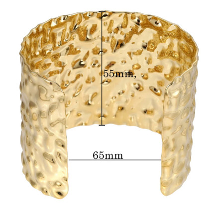 Pozlacený pevný náramek z chirurgické oceli MBSG19GD