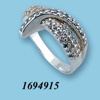 Stříbrný prsten se zirkony 1694915