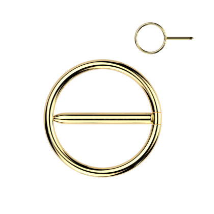 Piercing do bradavek z titanu zlatý SERHTK02GD