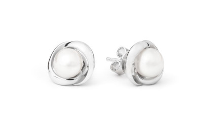 Stříbrné perlové náušnice SK19371E