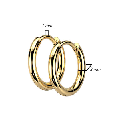 Ocelové náušnice kroužky 0482-10