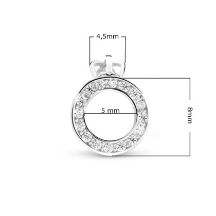 Náušnice z bílého zlata na šroubek Z3060W