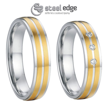Ocelové snubní prsteny SPPL012