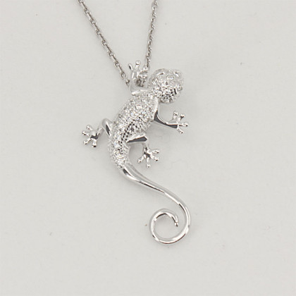 Stříbrný přívěsek ještěrka se zirkony 312936001