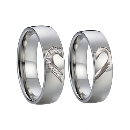Ocelové prsteny pro pár SPPL045