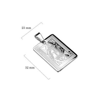 Přívěsek z chirurgické oceli srdcová dáma + řetízek SESSP7209