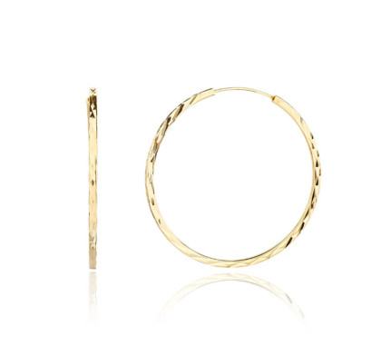 Pozlacené stříbrné náušnice kruhy 3134170001