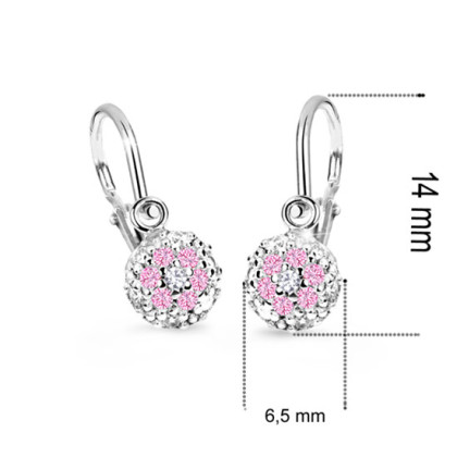 Náušnice pro miminko zlaté Cutie Jewellery C2747-Rozměry