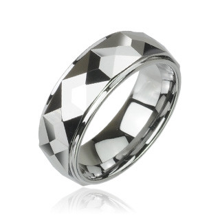 Wolframový prsten Spikes 023