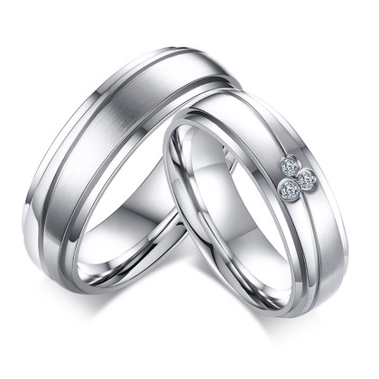 Kombinované snubní prsteny mat/lesk SECR055