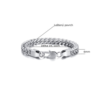 Náramek z chirurgické oceli SEBR946