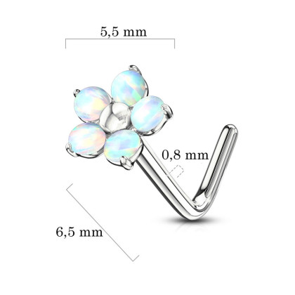 Zahnutý piercing do nosu SENOL593