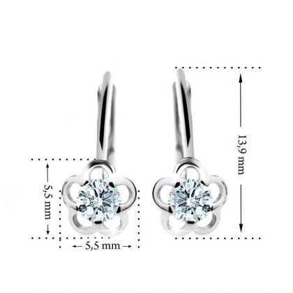 Dětské zlaté náušnice Cutie Jewellery C1945B-Ametyst