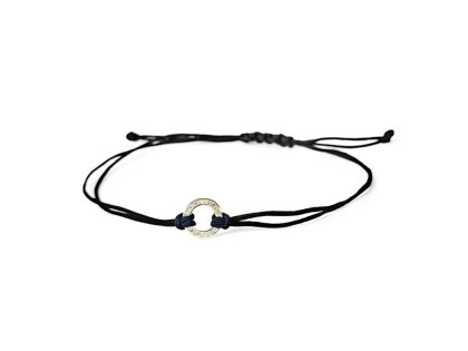 Moderní náramek se zlata a nylonu Z3061N-60-10-X-1-B