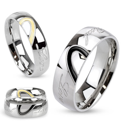 Ocelové snubní prsteny 3030-Real Love