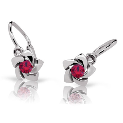 Dětské náušnice Cutie C2201B Ruby Dark