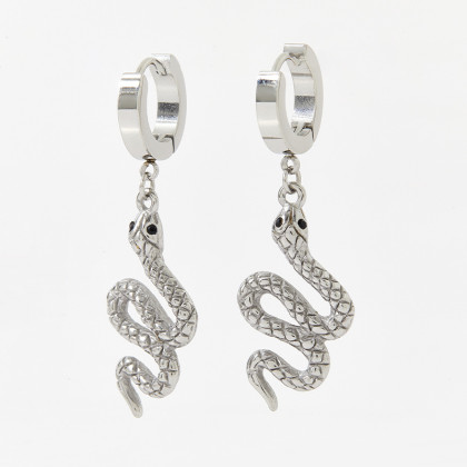 Visací ocelové náušnice hadi WJHE431