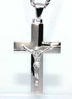 Stříbrný křížek na řetízek 302023