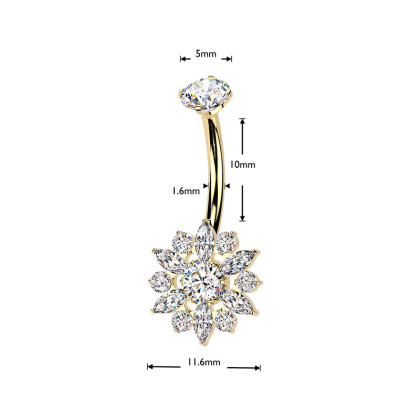 Titanový pírsing do břicha SETIN69