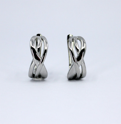 Stříbrné náušnice se zirkony 311871001