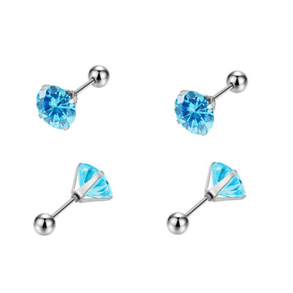 Ocelové náušnice pecky se zirkony WJHE1244-AB