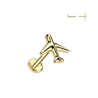 Titanová náušnice letadélko ITEL437-ST