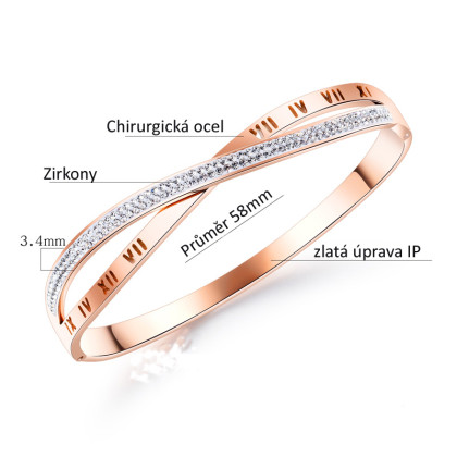 Náramek z chirurgické oceli dámský SEGH950
