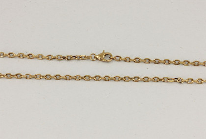 Ocelový pozlacený řetízek GNSSC002BGD