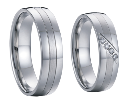 Ocelové snubní prsteny SPPL002