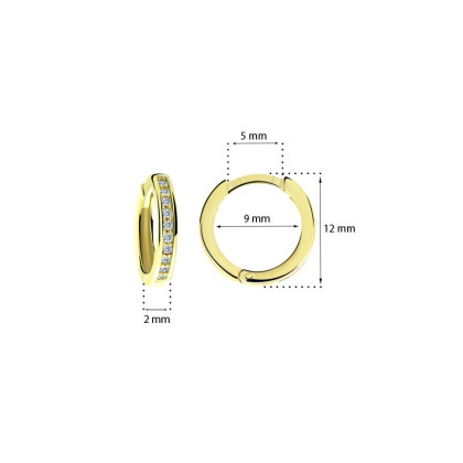Dětské zlaté náušnice kroužky C3343Z