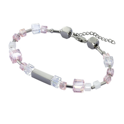 Dámský náramek z oceli a skleněných korálků BSS815PWH