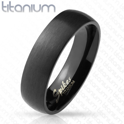 Elegantní černý titanový prsten SERTM3882