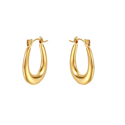 Zlaté ocelové náušnice WJHE11202GD