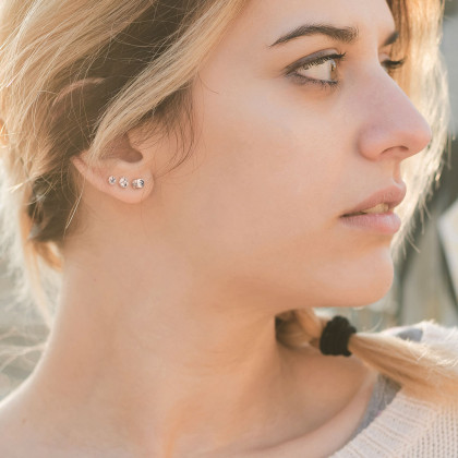 Ocelové náušnice pecky 3690